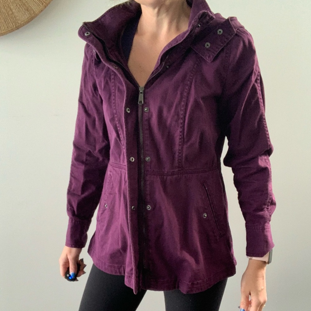 Loft Petite Deep Purple utility Jacket